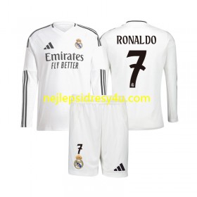 Fotbalový Dres Real Madrid Cristiano Ronaldo 7 Dětské Domácí 2024/25 Dlouhý Rukáv